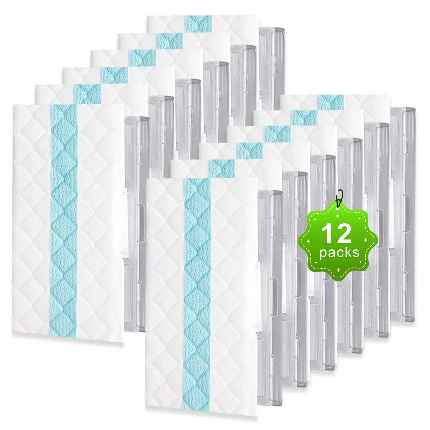 Disposable Vacuum Mop Pad Replacements Compatible with VM200 VM252 QM250, 12 Pack