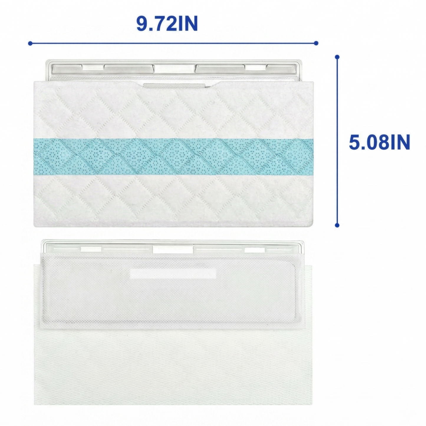 Disposable Vacuum Mop Pad Replacements Compatible with VM200 VM252 QM250, 12 Pack