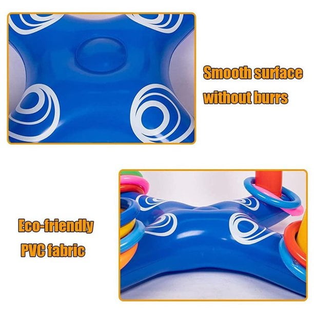 8PCS Rings Multiplayer Water Pool Game Inflatable Pool Ring Toss Game Toys for Kid Adult, Swimming Floats for Pool Beach Party