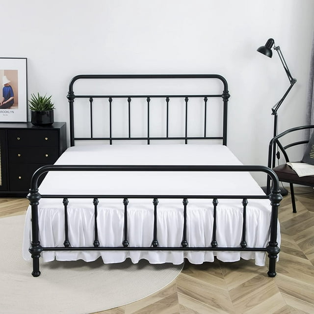 Bed Skirt White Ruffled Bed Skirts with Split Corners Dust Ruffle Bed Skirt with Platform 18 Inch Drop