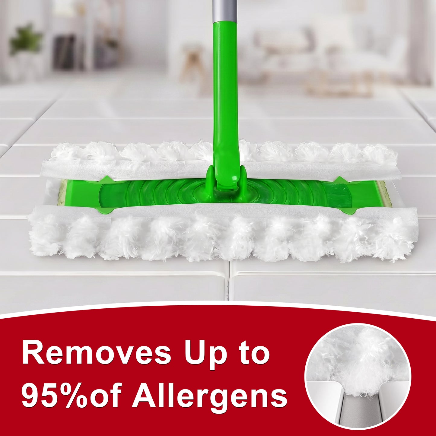 60 Count Heavy Duty Dry Sweeper Mop Refills, Deep Clean Multi-Surface Disposable Pads for Floor, Unscented