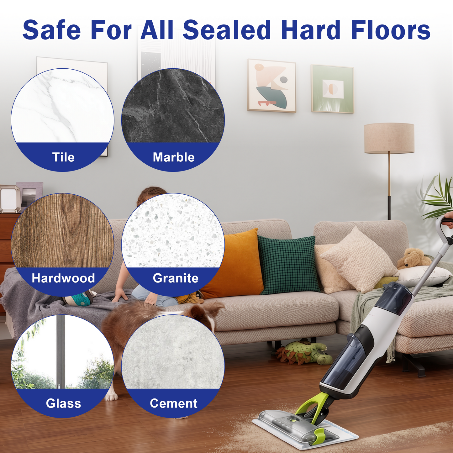 Disposable Vacuum Mop Pad Replacements Compatible with VM200 VM252 QM250, 12 Pack
