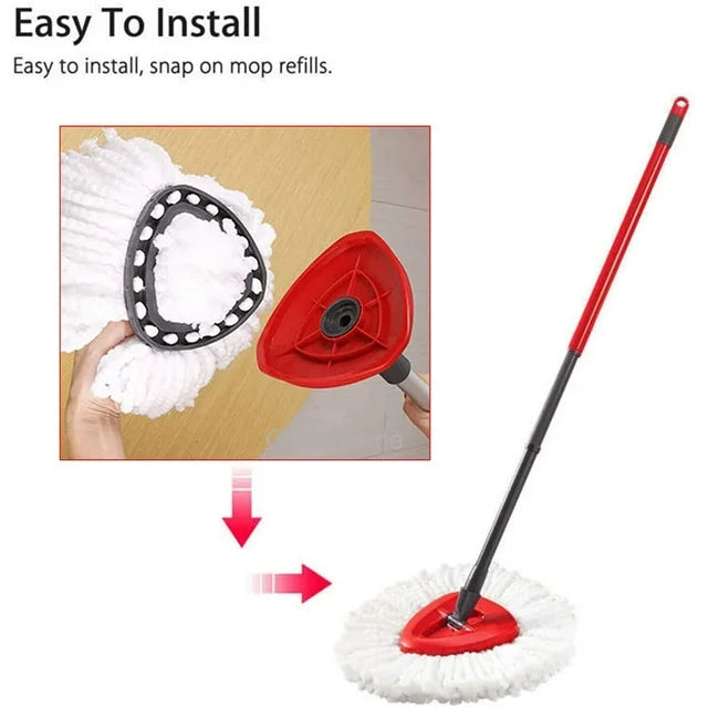 2 Pack Microfiber Spin Mop Head Refill Replacements EasyWring Mop Cleaning Floor Head Mop