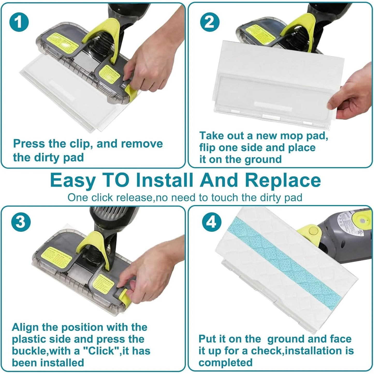 20-Pack Disposable Absorbent mop Replacement Pads Compatible with VM252 VM251 VM250 VM200 VC205 QM250 Models, Essential Replacement Accessories for Household Vacuum mops