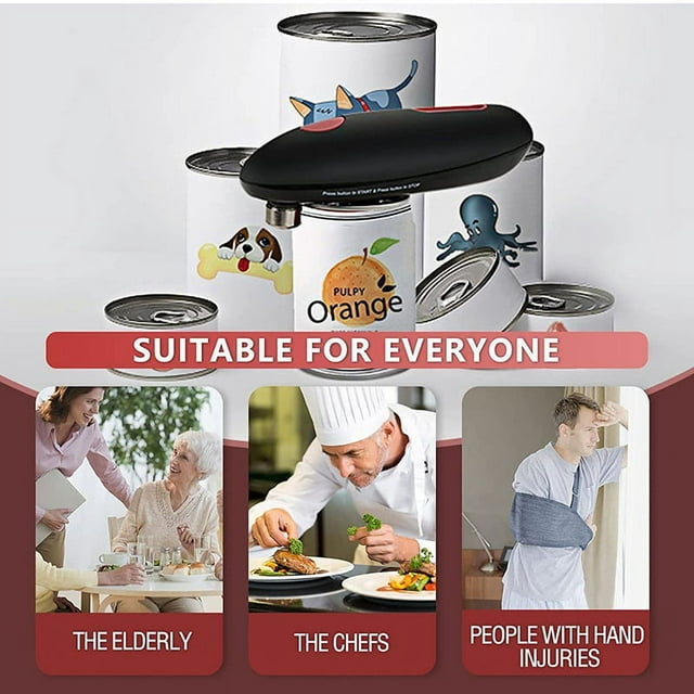 Electric Can Opener Mini One Touch Automatic Smooth Edges Jar Can Tin Touch No Sharp Edges Handheld Jar Openers Kitchen Bar Tool