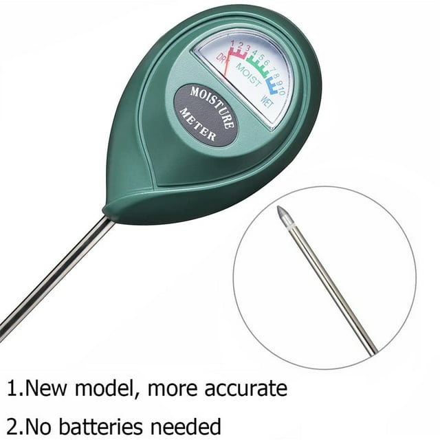 Soil Moisture Meter, Plant Water Monitor, Soil Hygrometer Sensor for Gardening, Farming, Indoor and Outdoor Plants, No Batteries Required