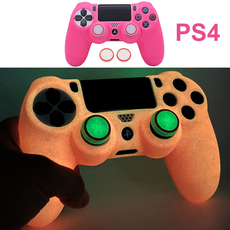 Glow in Dark Soft Silicone Case For Playstation4 5 Controle Games Accessories Gamepad Joystick Case Cover for PS4 PS5 Controller