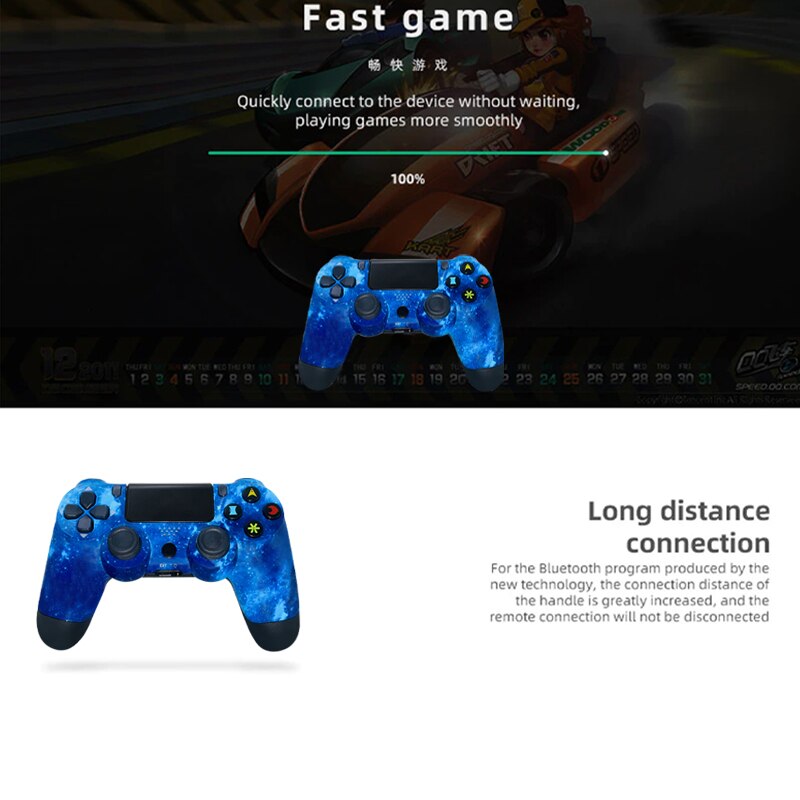 ISHAKO Gamepad PS4 Controller Bluetooth-compatible Wireless Vibration Joysticks For Playstation 4 Detroit PS4 Game Console Pad