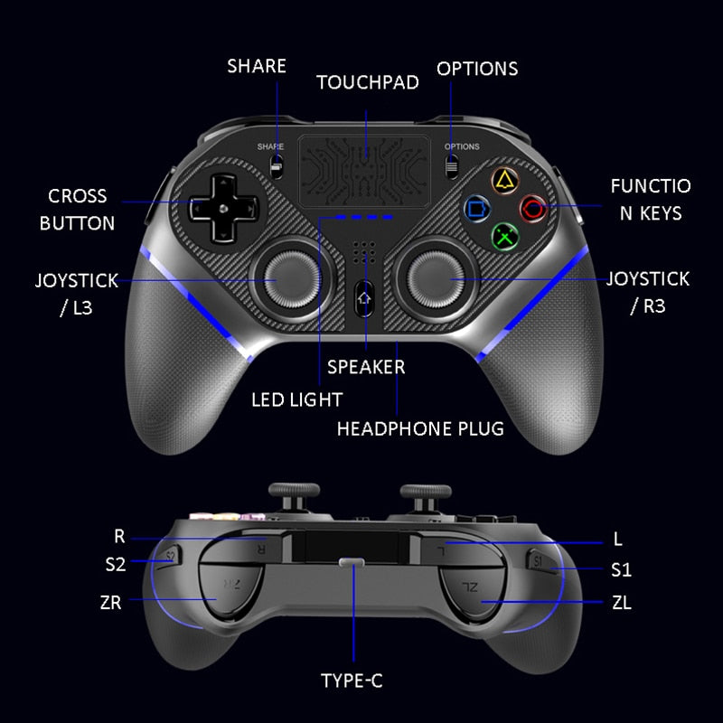 Ipega PG-P4010 Controle PS4 PS3 Joystick Wireless Bluetooth Gamepad for Sony Playstation 4 Game Console Controller Android iOS