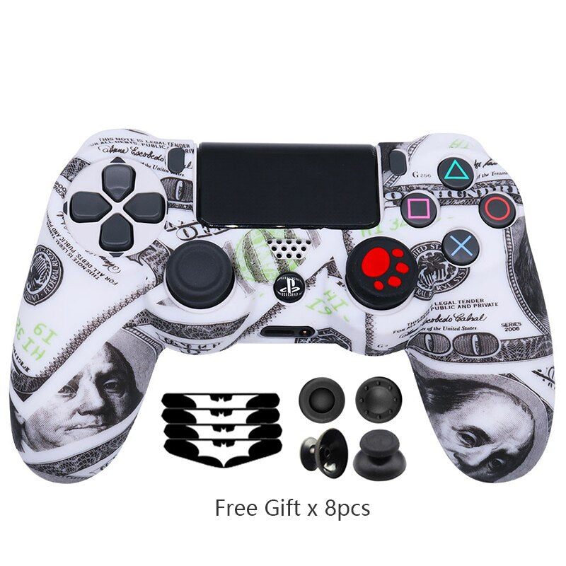 Silicone Controle Case Skin For PS4 Controller For Playstation 4 Dual shok 4 Slim Pro Video Game Accessories Gamepad Joystick