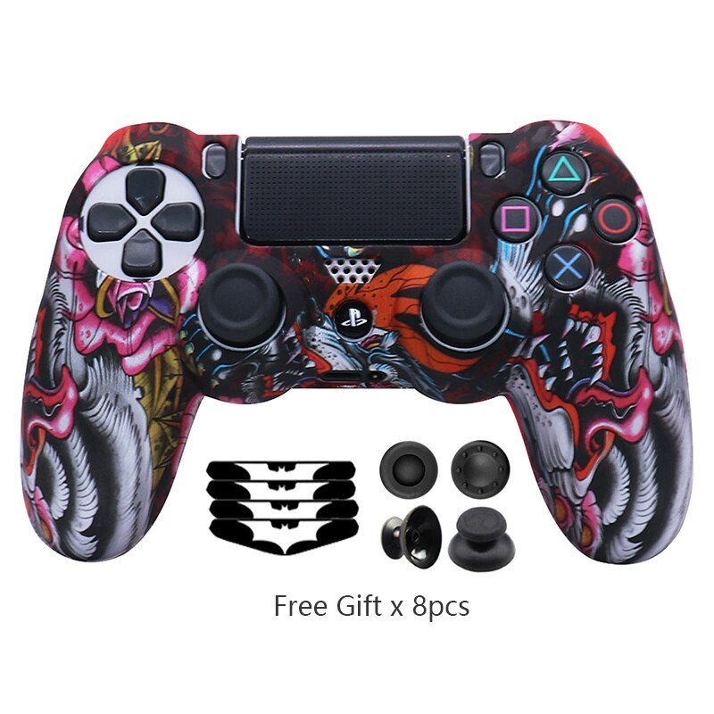 Silicone Controle Case Skin For PS4 Controller For Playstation 4 Dual shok 4 Slim Pro Video Game Accessories Gamepad Joystick