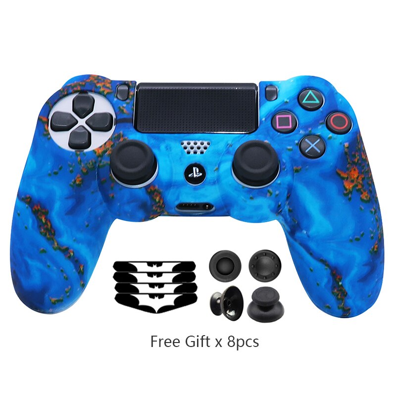 Silicone Controle Case Skin For PS4 Controller For Playstation 4 Dual shok 4 Slim Pro Video Game Accessories Gamepad Joystick