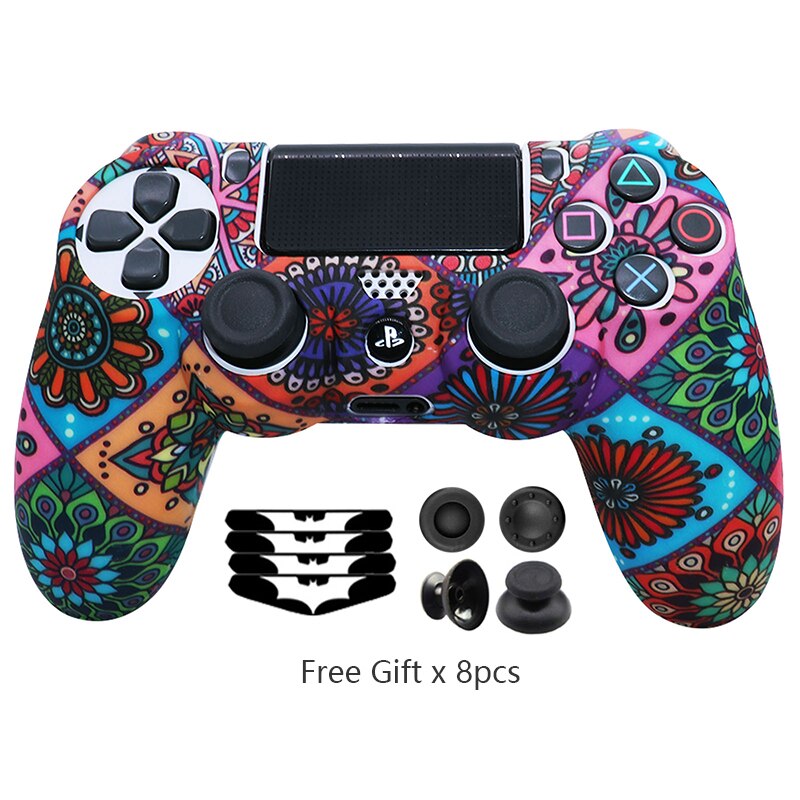 Silicone Controle Case Skin For PS4 Controller For Playstation 4 Dual shok 4 Slim Pro Video Game Accessories Gamepad Joystick