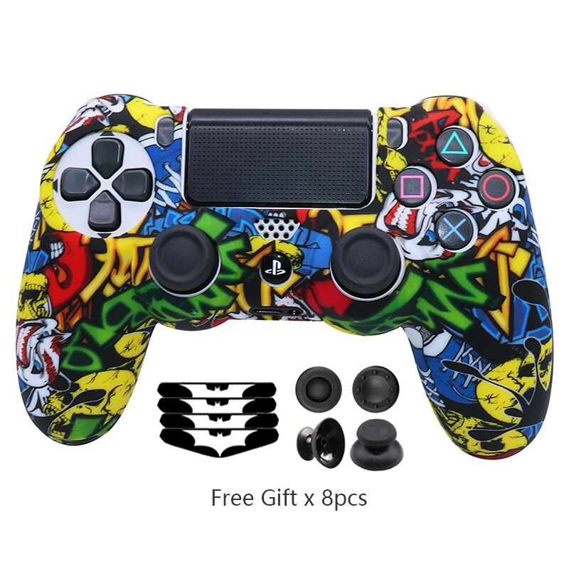 Silicone Controle Case Skin For PS4 Controller For Playstation 4 Dual shok 4 Slim Pro Video Game Accessories Gamepad Joystick