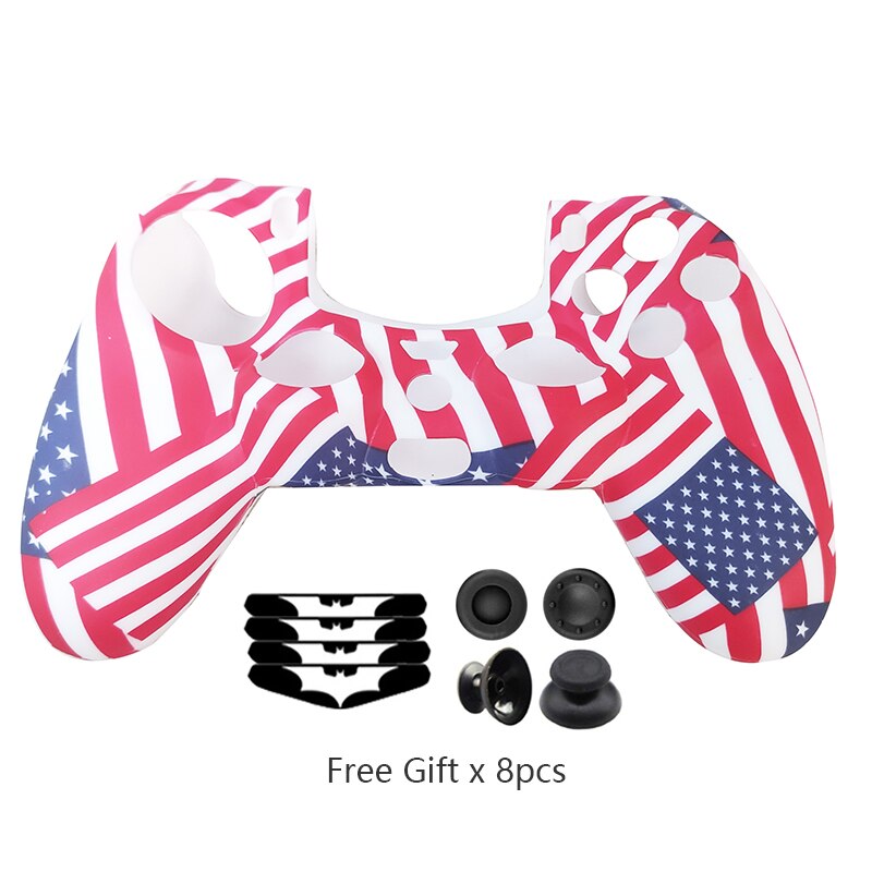 Silicone Controle Case Skin For PS4 Controller For Playstation 4 Dual shok 4 Slim Pro Video Game Accessories Gamepad Joystick