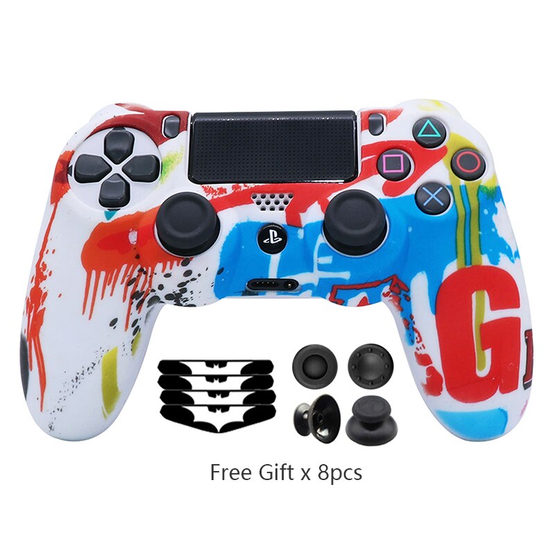 Silicone Controle Case Skin For PS4 Controller For Playstation 4 Dual shok 4 Slim Pro Video Game Accessories Gamepad Joystick
