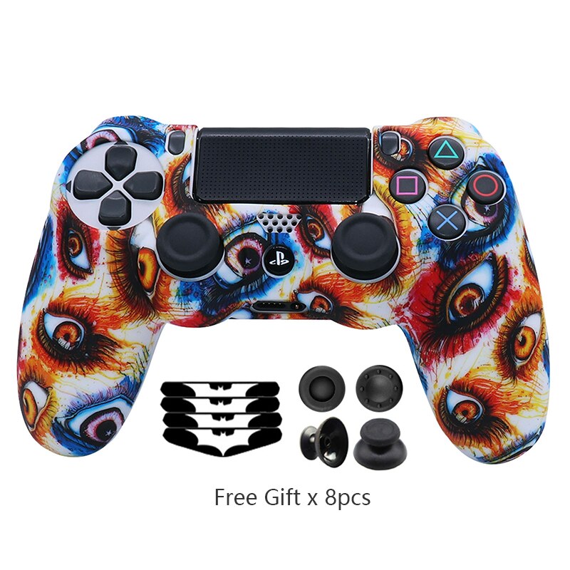 Silicone Controle Case Skin For PS4 Controller For Playstation 4 Dual shok 4 Slim Pro Video Game Accessories Gamepad Joystick