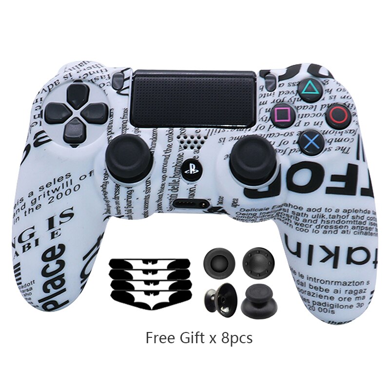 Silicone Controle Case Skin For PS4 Controller For Playstation 4 Dual shok 4 Slim Pro Video Game Accessories Gamepad Joystick