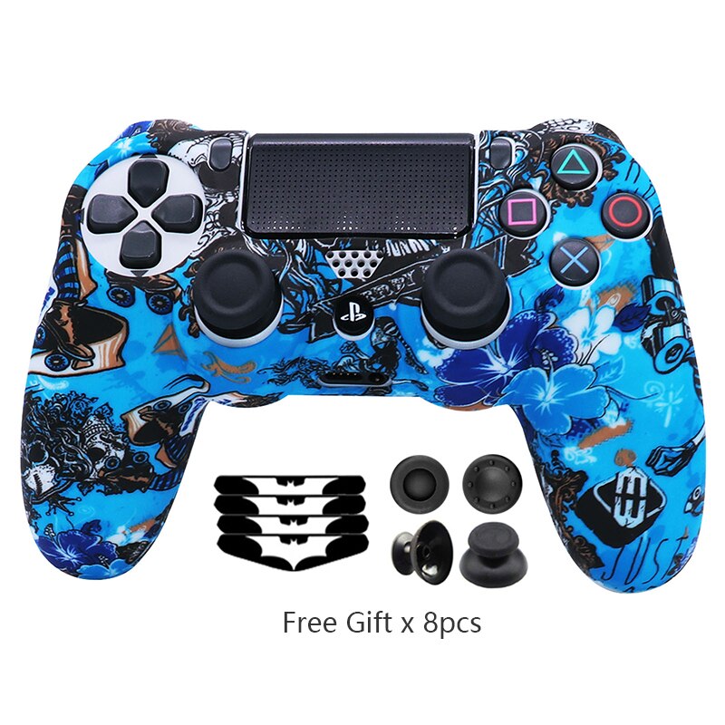 Silicone Controle Case Skin For PS4 Controller For Playstation 4 Dual shok 4 Slim Pro Video Game Accessories Gamepad Joystick