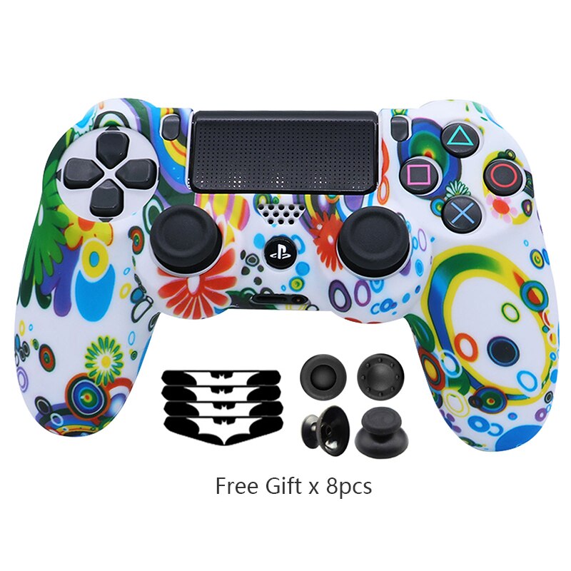 Silicone Controle Case Skin For PS4 Controller For Playstation 4 Dual shok 4 Slim Pro Video Game Accessories Gamepad Joystick