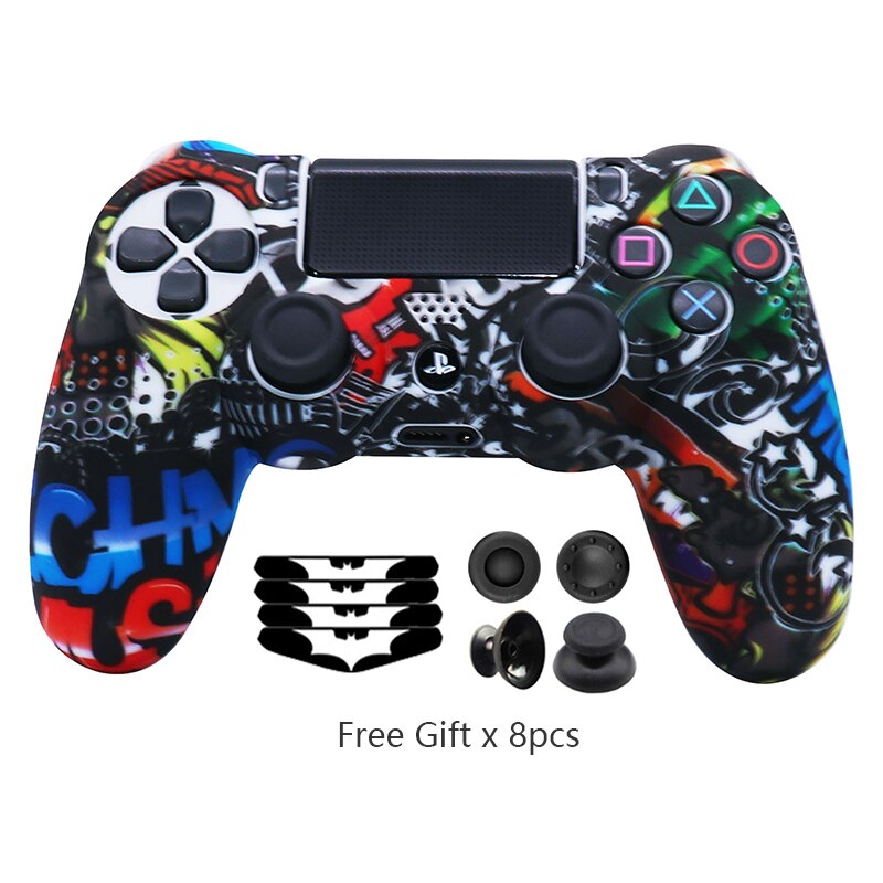 Silicone Controle Case Skin For PS4 Controller For Playstation 4 Dual shok 4 Slim Pro Video Game Accessories Gamepad Joystick