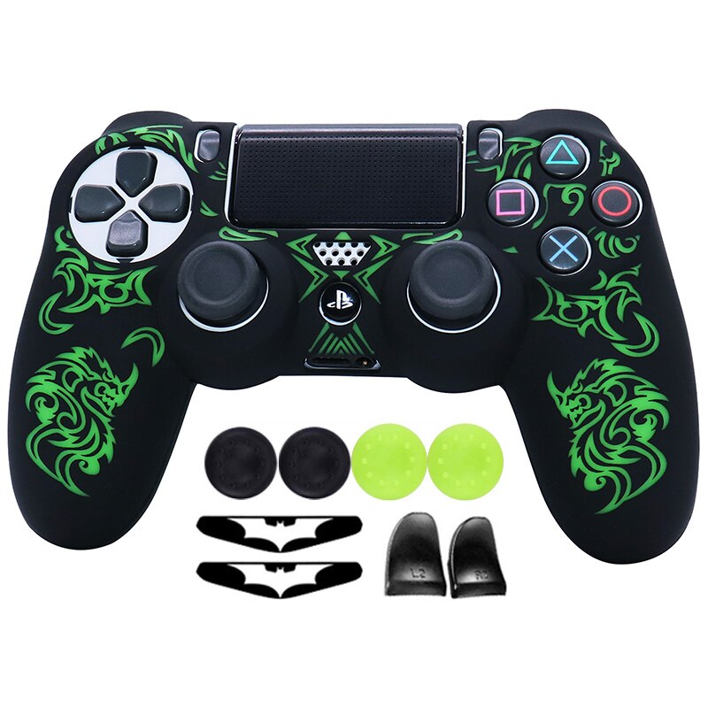 Silicone Soft Laser CarvingControl Case For PS4 Controller Skin Cases Gamepad Joystick Game Accessories Cover For Playstation 4
