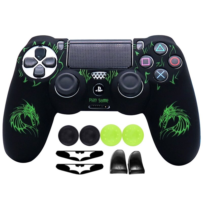 Silicone Soft Laser CarvingControl Case For PS4 Controller Skin Cases Gamepad Joystick Game Accessories Cover For Playstation 4