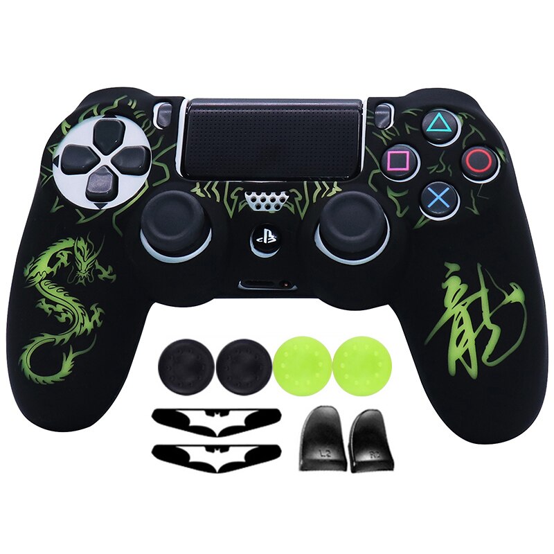 Silicone Soft Laser CarvingControl Case For PS4 Controller Skin Cases Gamepad Joystick Game Accessories Cover For Playstation 4