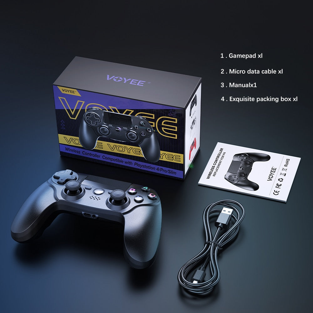 VOYEE Gamepad For PS4 Controller Wireless Bluetooth Joystick for Android iPhone Phone Gamepad Controller for PS4 PC Control