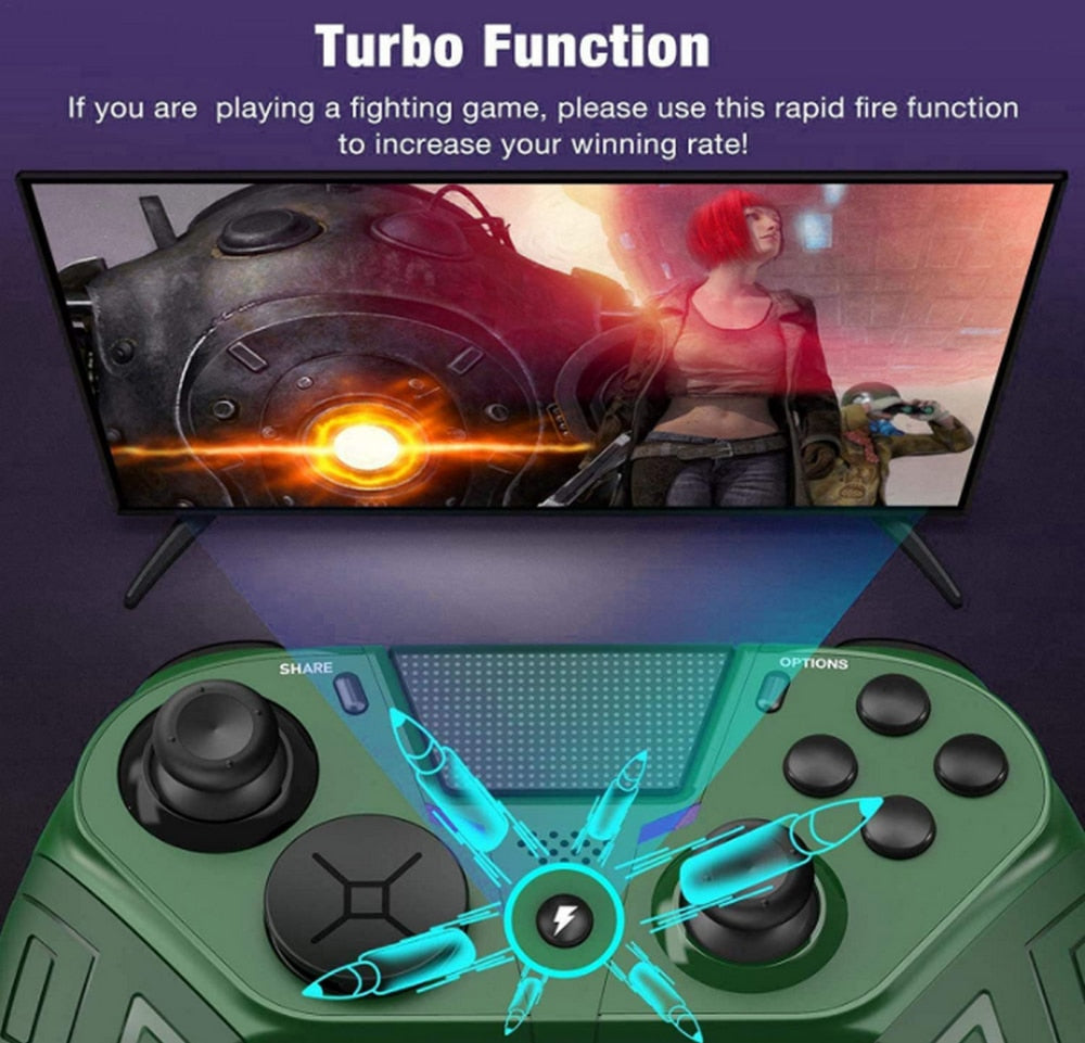 Wireless Game Gamepad For PS4 Elite/Slim/Pro Console For Dualshock 4 Controller With Programmable Back Button Support Turbo